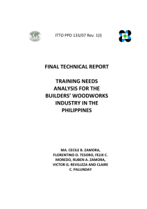 final technical report training needs analysis for the builders