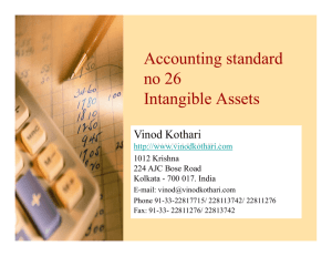 Accounting standard on intangible assets