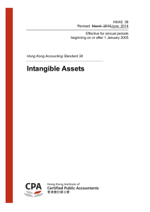 HKAS 38 Intangible Assets - Hong Kong Institute of Certified Public