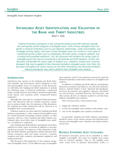 Intangible Asset Identification and Valuation in the Bank and Thrift
