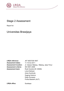 Assessment-Stage-2-QMS-UB - Fakultas MIPA Universitas Brawijaya