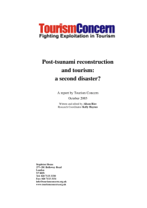 Post-tsunami reconstruction and tourism: a second