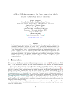 A New Gödelian Argument for Hypercomputing Minds Based on the