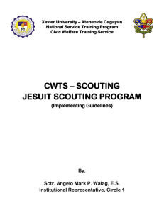 CWTS – SCOUTING JESUIT SCOUTING PROGRAM