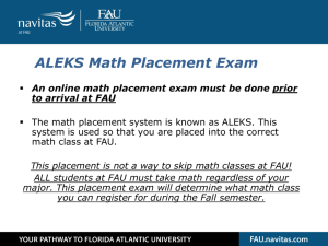 ALEKS Math Placement