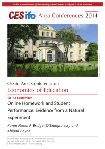 Online Homework and Student Performance: Evidence