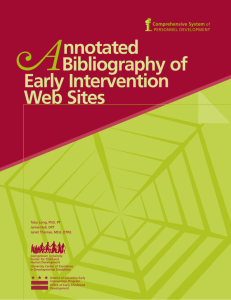 Annotated Bibliography of Early Intervention Web Sites