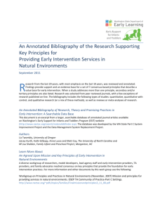 An Annotated Bibliography of the Research Supporting Key