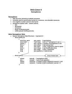 UNIX Semaphores