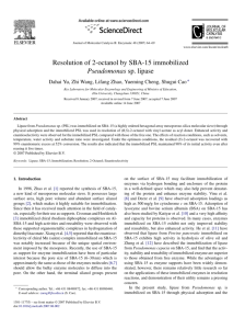 Resolution of 2-octanol by SBA-15 immobilized Pseudomonas sp