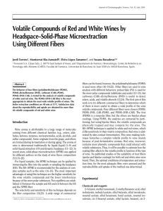Volatile Compounds of Red and White Wines by