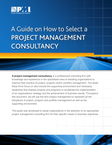 A project management consultancy is a professional consulting firm