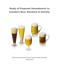 Study of Proposed Amendments to Canada's Beer