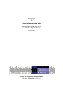 Patterns of Extra-territorial Voting