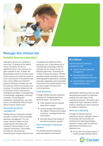 Manage the clinical lab