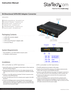 Bi-Directional SATA/IDE Adapter Converter