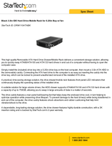 Black 3.5in IDE Hard Drive Mobile Rack for 5.25in Bay w/ fan
