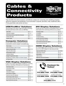 Cables & Connectivity Products