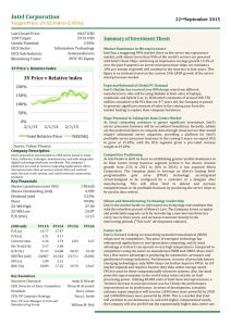 Intel Corporation - NUS Investment Society