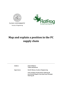 Map and explain a position in the PC supply chain