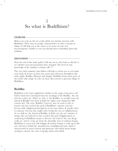 1 So what is Buddhism?