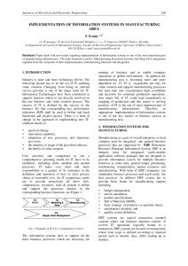 implementation of information systems in manufacturing area