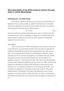 Short description of the ACEU model as used for the case study in