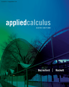 Applied Calculus, 6th ed.