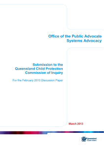 Office of the Public Advocate Systems Advocacy