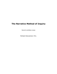 The Narrative Method of Inquiry