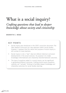 What is a social inquiry? - New Zealand Council for Educational