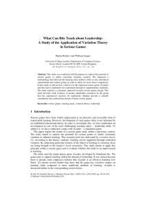 What Can Bits Teach about Leadership: A Study of the Application of