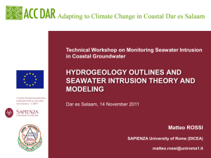 hydrogeology outlines and seawater intrusion theory and modeling
