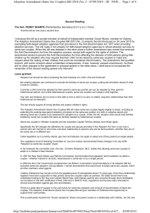 Page 1 of 4 Adoption Amendment (Same Sex Couples) Bill 2010
