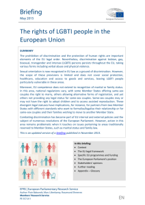 'The rights of LGBTI people in the EU' in PDF.