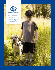 Annual Report 2015 - BC and Alberta Guide Dogs