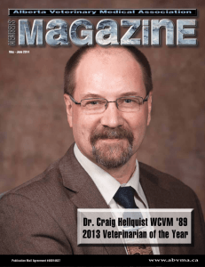 Dr. Craig Hellquist WCVM '89 2013 Veterinarian of the Year