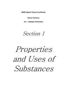 Properties and Uses of substances
