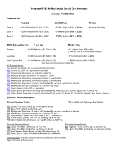 Proposed FY13 MBTA Service Cuts & Cost