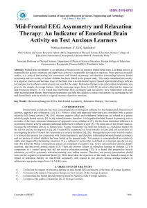 Mid-Frontal EEG Asymmetry and Relaxation Therapy: An