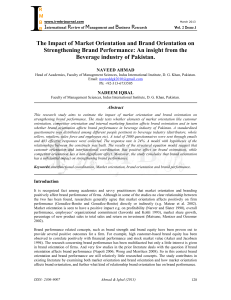 The Impact of Market Orientation and Brand Orientation on