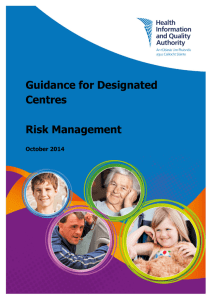 Guidance for Designated Centres Risk Management