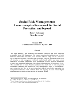 Social Risk Management: A New Conceptual Framework for Social