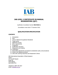 iab level 3 certificate in manual bookkeeping