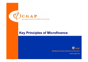 Key Principles of Microfinance