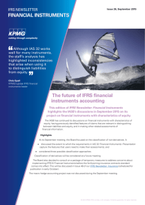 IFRS Newsletter: Financial Instruments Issue 26, September 2015