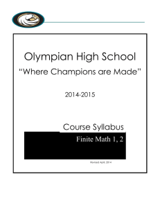 Finite Math 1, 2 - Olympian High School