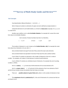 Survey of Math Study Guide and Review