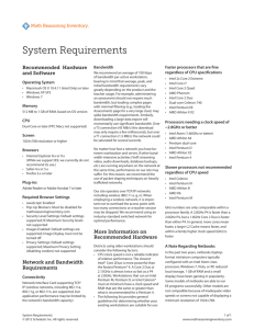 System Requirements - Math Reasoning Inventory