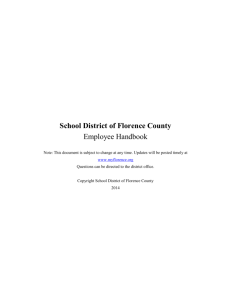 School District of Florence County Employee Handbook